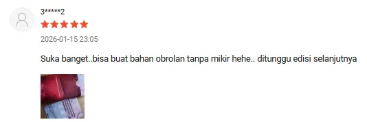 Screenshot ulasan kartu Badboy di Shopee pembeli 1